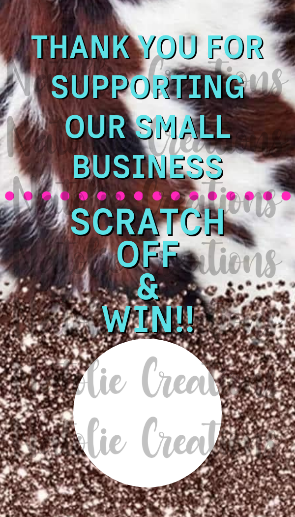 Scratch Off Cards - Glitter Cowhide