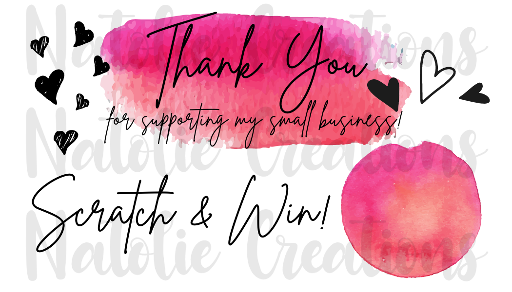 Scratch Off Cards - Pink Watercolor