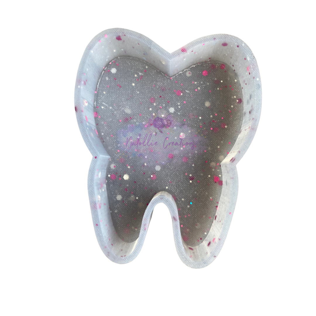 Tooth with Bow Dental Freshie Mold