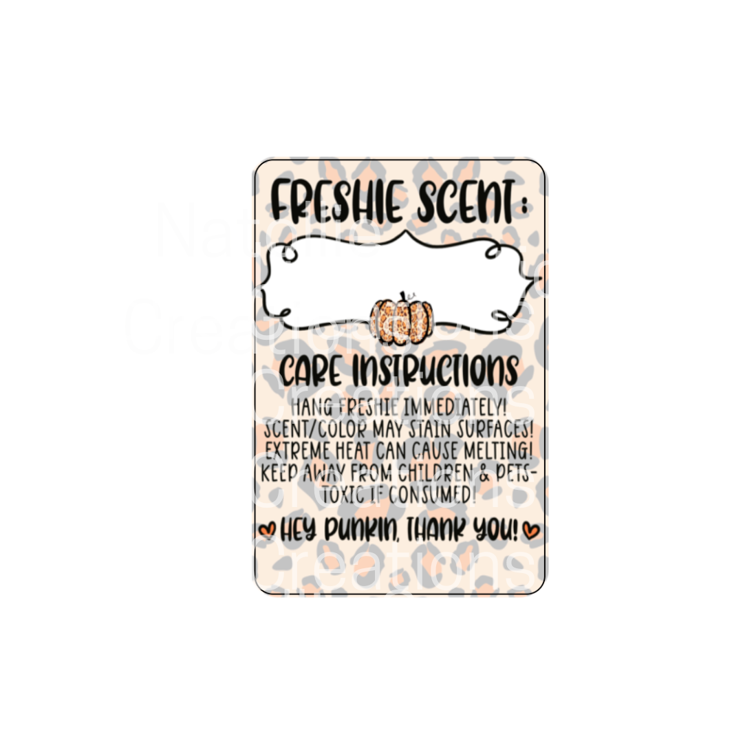 Pre-Designed Freshie Labels - Orange Leopard