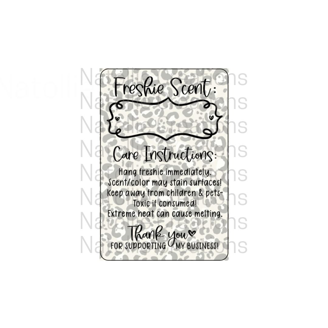 Pre-Designed Freshie Labels - Leopard