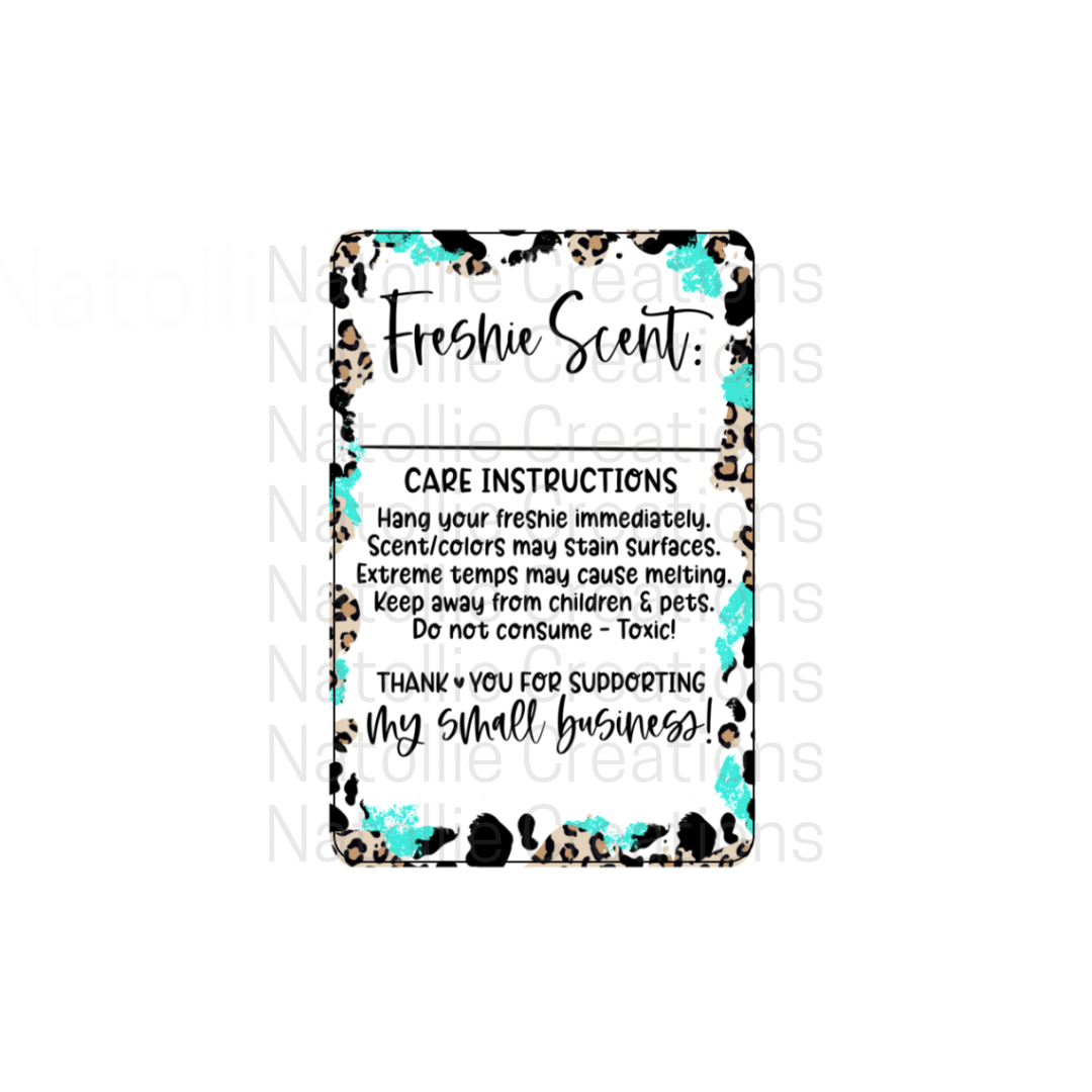 Pre-Designed Freshie Labels - Animal Print