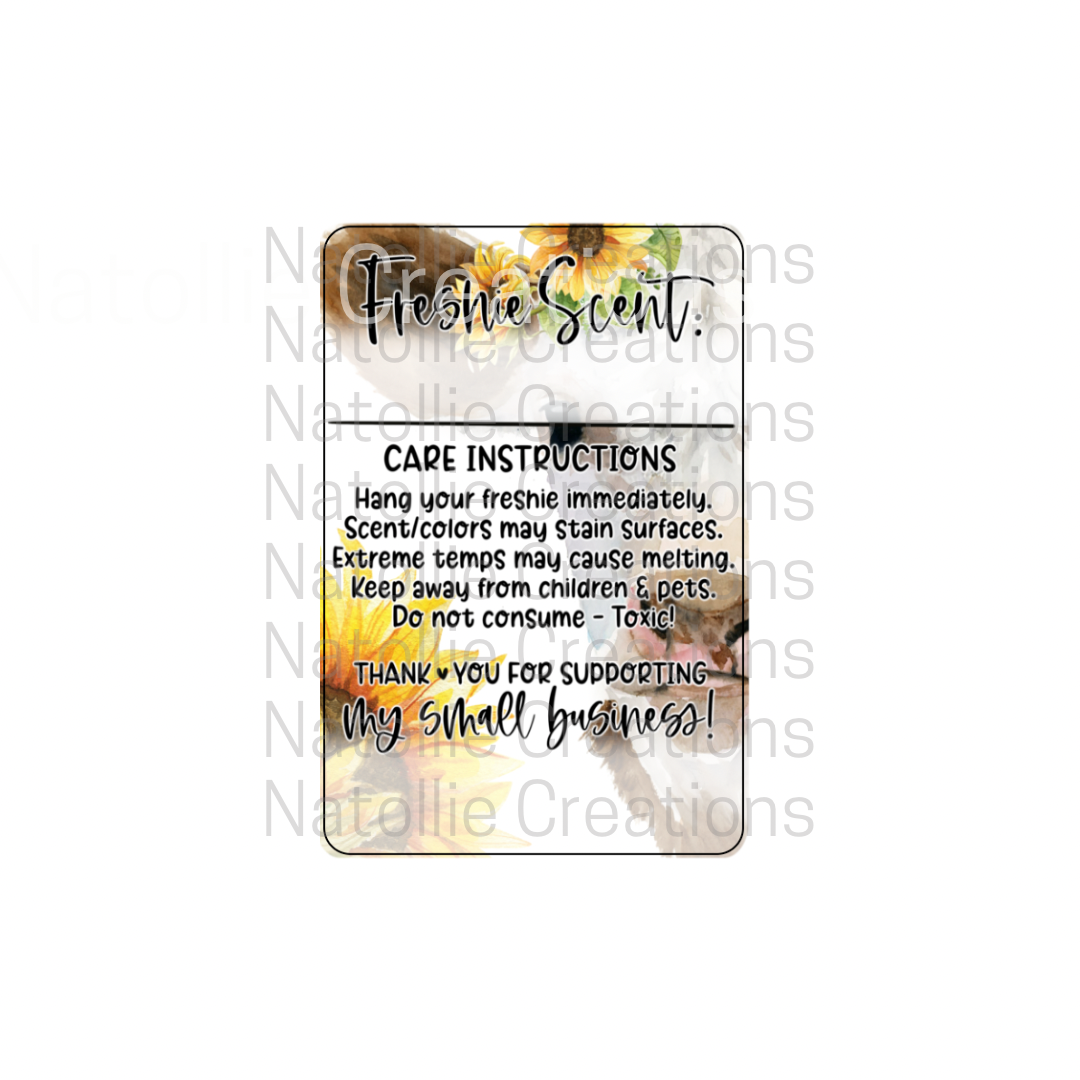Pre-Designed Freshie Labels - Sunflower Cow