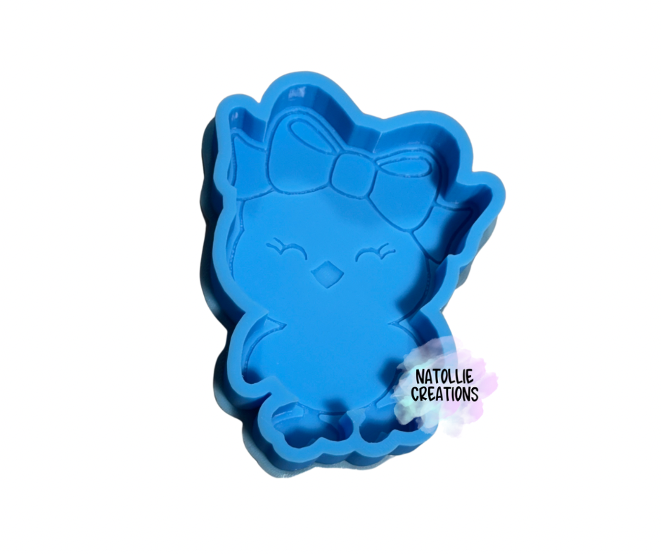 Chick W/ Bow Freshie Silicone Mold