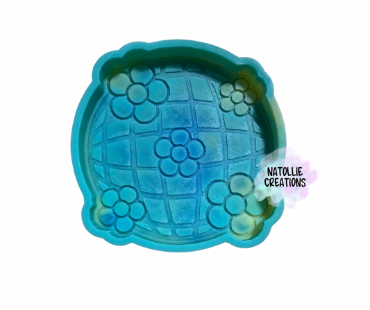 Disco W/ Flowers Freshie Silicone Mold