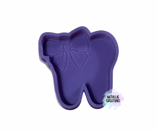 Tooth W/ Bow Freshie Silicone Mold