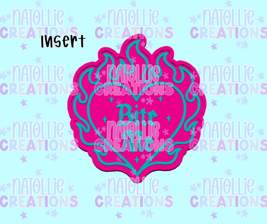 Bite Me Heart On Fire Insert Freshie Silicone Mold
