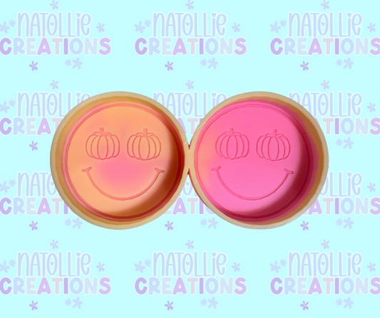 Pumpkin Smiley Face Vent Clip Freshie Silicone Mold