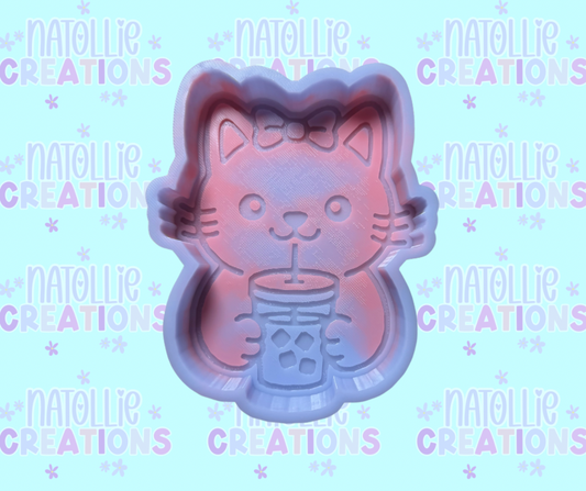 Iced Coffee Cat Freshie Silicone Mold