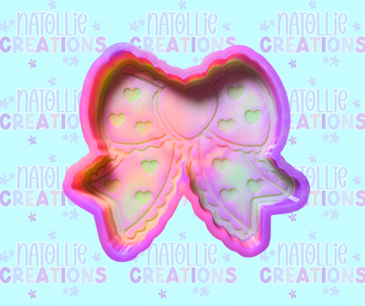 Conversation Heart Bow Freshie Silicone Mold