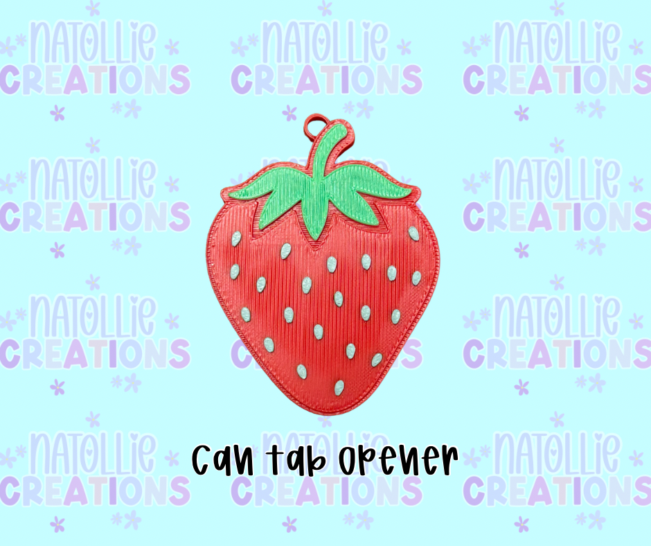 Strawberry Can Tab Opener Keychain
