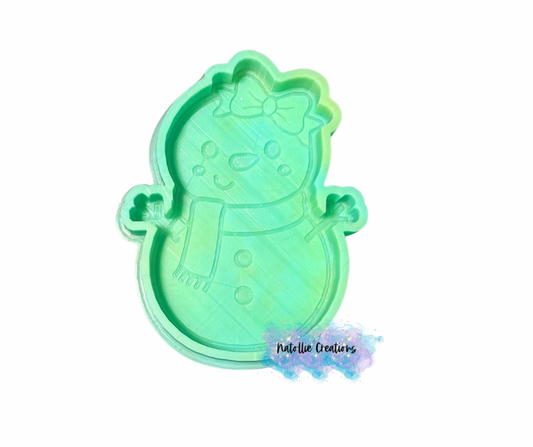 Snowman W/ Bow Freshie Silicone Mold