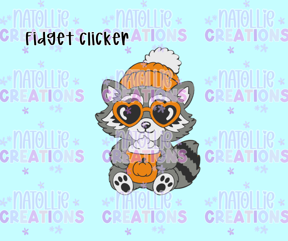 Fall Raccoon Clicker Fidget