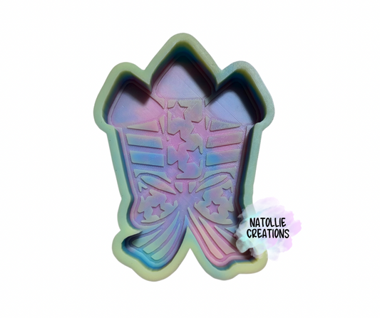 Fireworks W/ Bow Freshie Silicone Mold