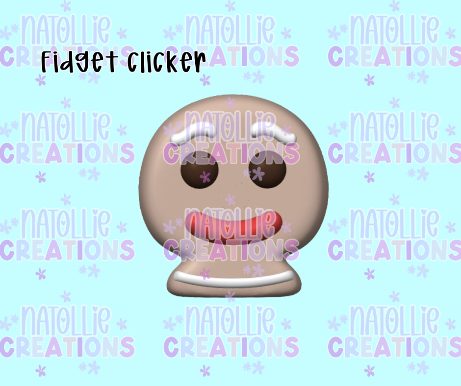 Gingerbread Head Clicker Fidget