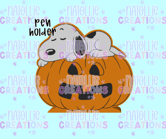 Pumpkin Snoop Pen Holder