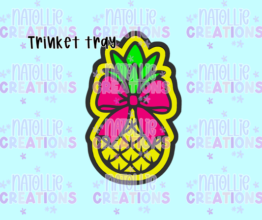 Pineapple W/ Bow Trinket Tray