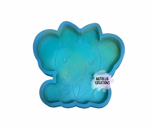 Full Body Elephant W/ Bow Freshie Silicone Mold