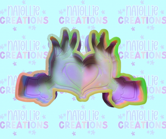 Grouch Heart Hands Freshie Silicone Mold