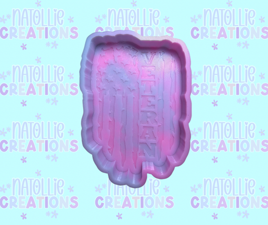 Veteran Flag Freshie Silicone Mold