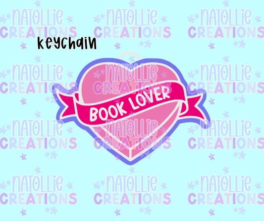 Heart Book Lover Keychain