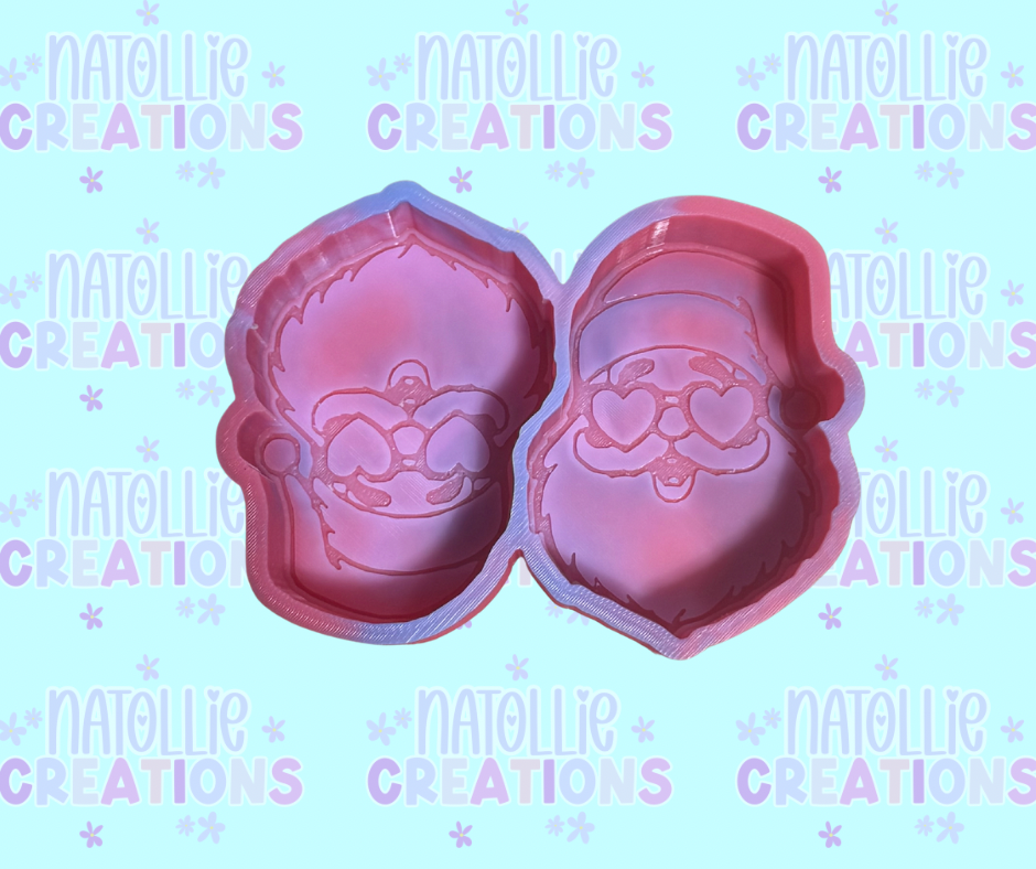 Groovy Santa Vent Clip Freshie Silicone Mold