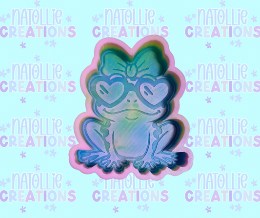 Frog W/ Bow Freshie Silicone Mold