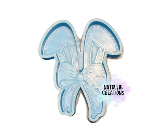 Bunny Ears W/ Bow Freshie Silicone Mold