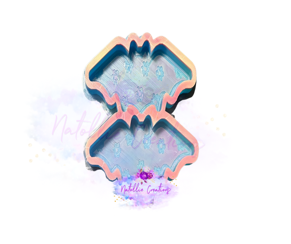 Floral Bat Vent Clip Freshie Silicone Mold