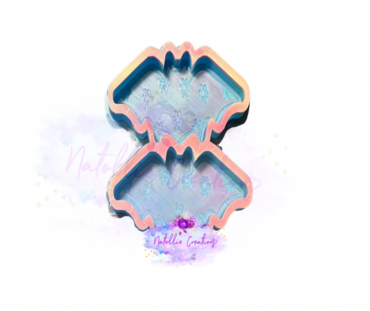 Floral Bat Vent Clip Freshie Silicone Mold