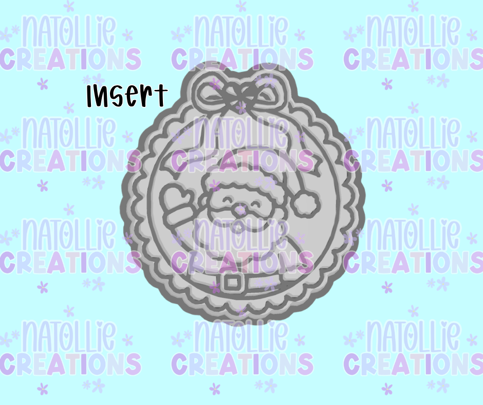 Santa Christmas Scallop Insert Freshie Silicone Mold