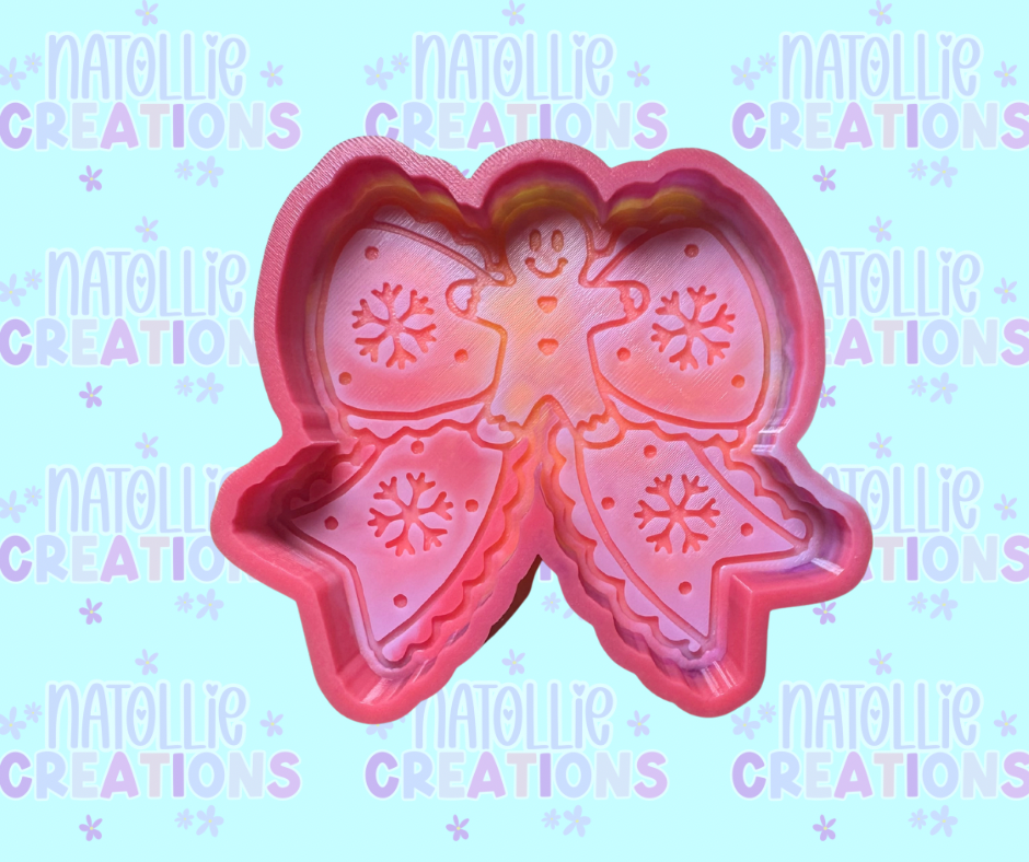 Gingerbread / Snowflake Bow Freshie Silicone Mold