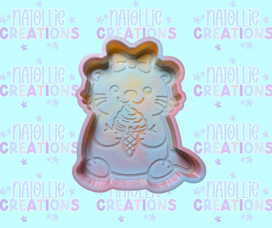 Otter W/ Ice Cream Freshie Silicone Mold