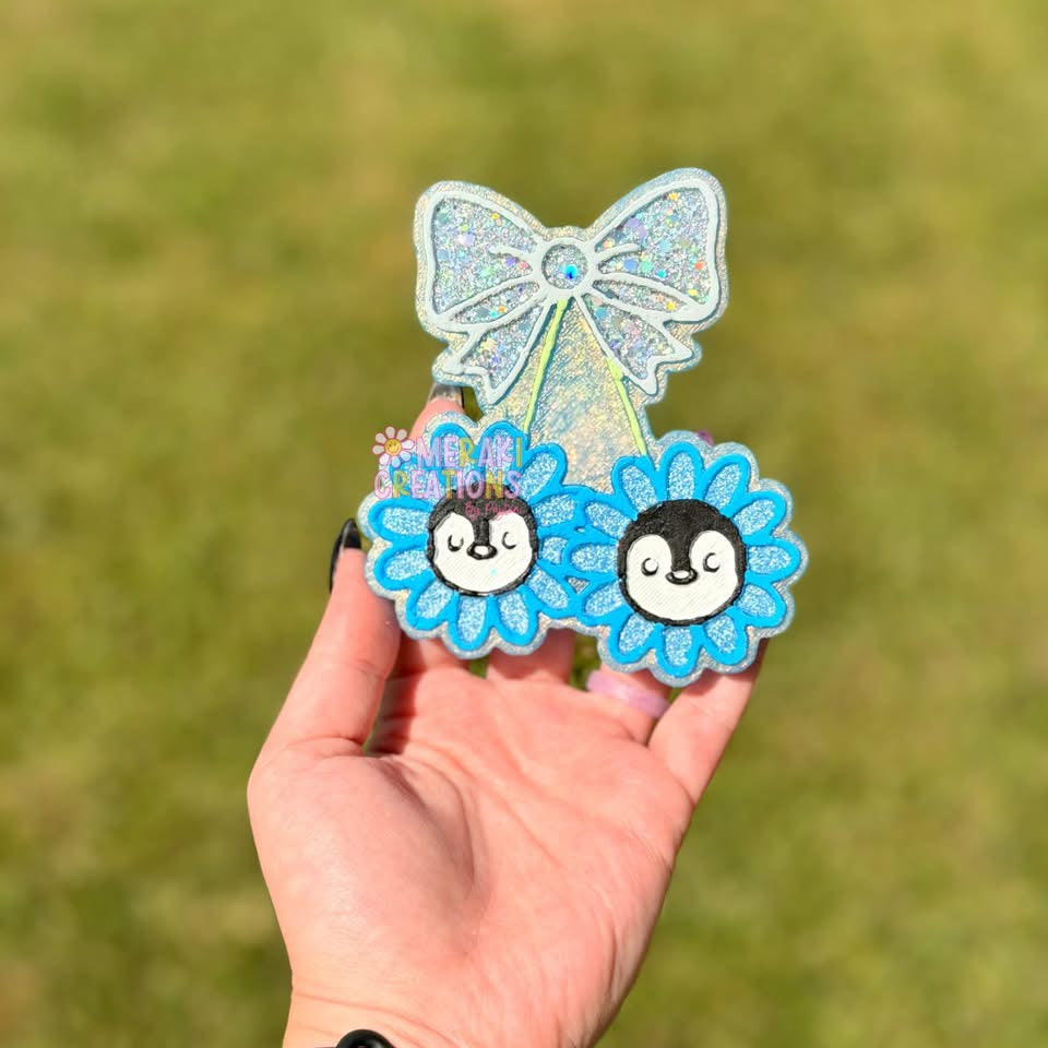 Penguin Daisy Cherry Freshie Silicone Mold