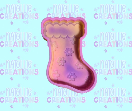 Floral Stocking Freshie Silicone Mold