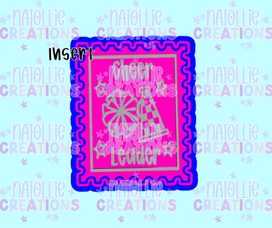Game Day Cheerleader Stamp Insert Freshie Silicone Mold