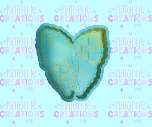 Laced Checkered Bow Freshie Silicone Mold