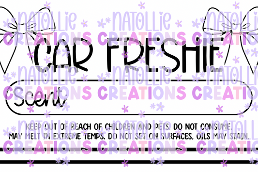 BOW - 3 x 2 Thermal Freshie Scent Labels