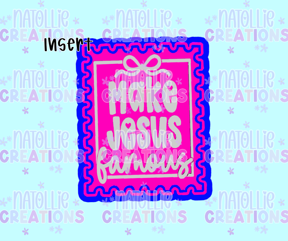 Make Jesus Famous Stamp Insert Freshie Silicone Mold