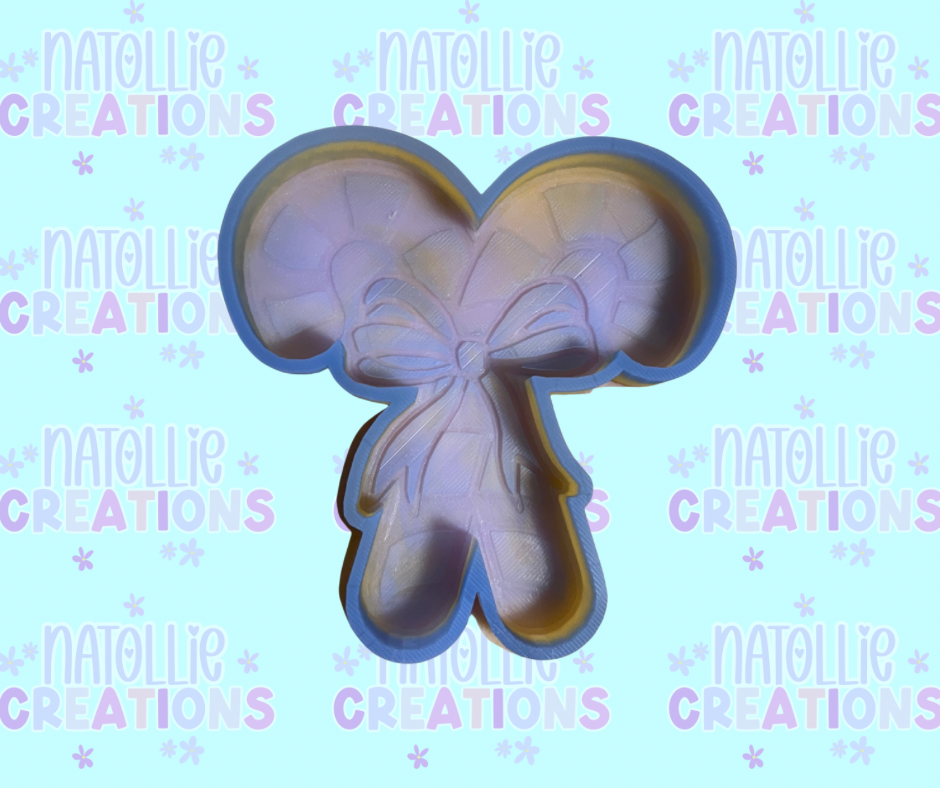 Candy Cane W/ Bow Freshie Silicone Mold