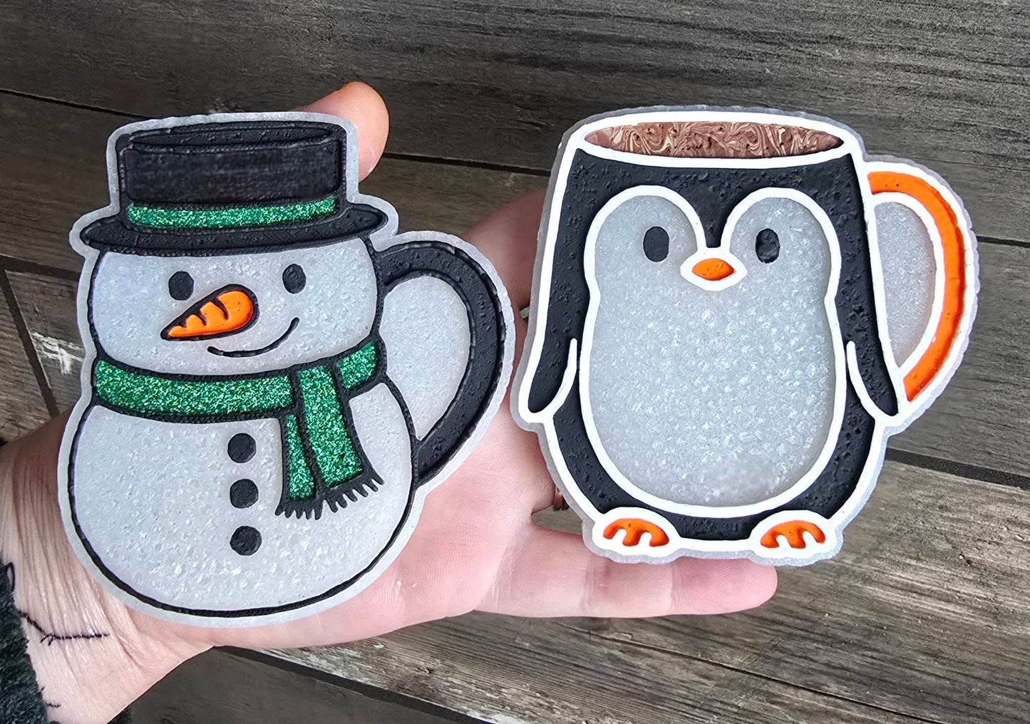 Snowman Body Mug Freshie Silicone Mold