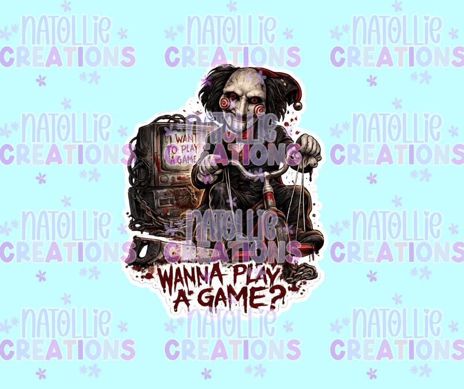 Scary Puppet Die Cut Sticker