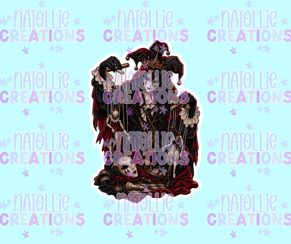 Scary Puppeteer Die Cut Sticker