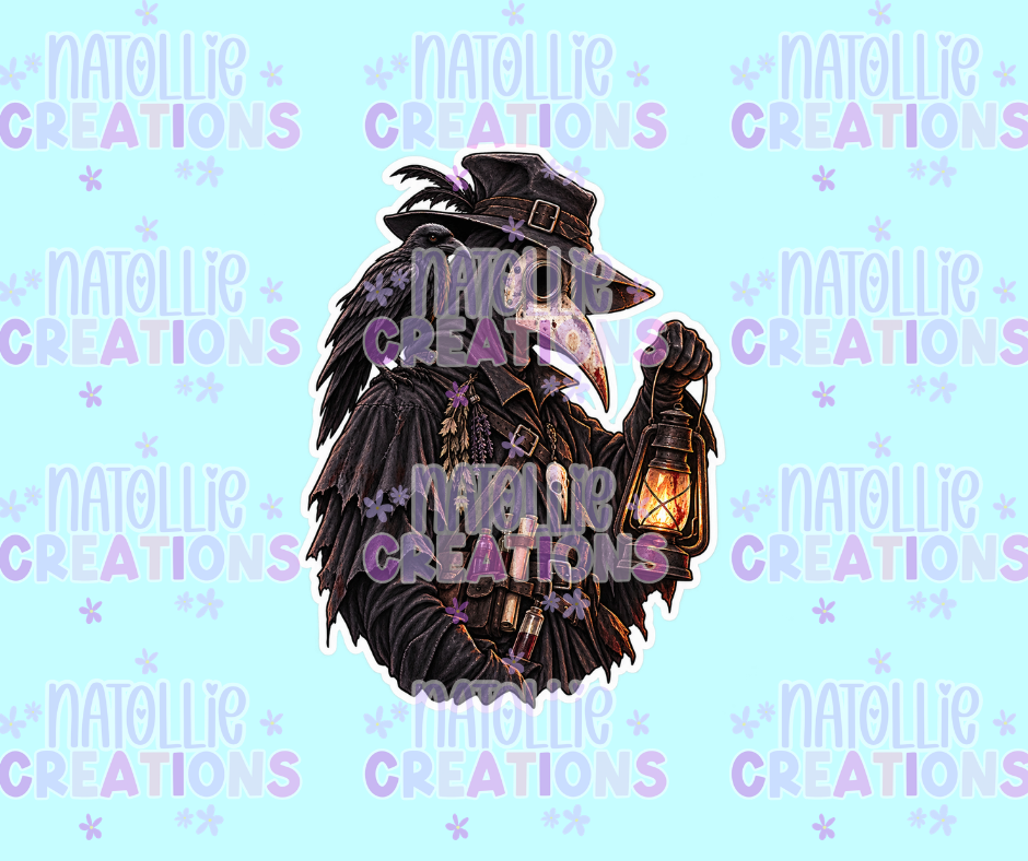 Plague Doctor Die Cut Sticker