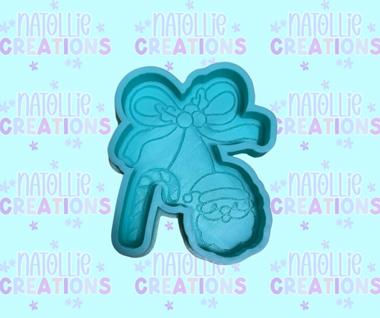 Santa / Candy Cane Cherry Freshie Silicone Mold