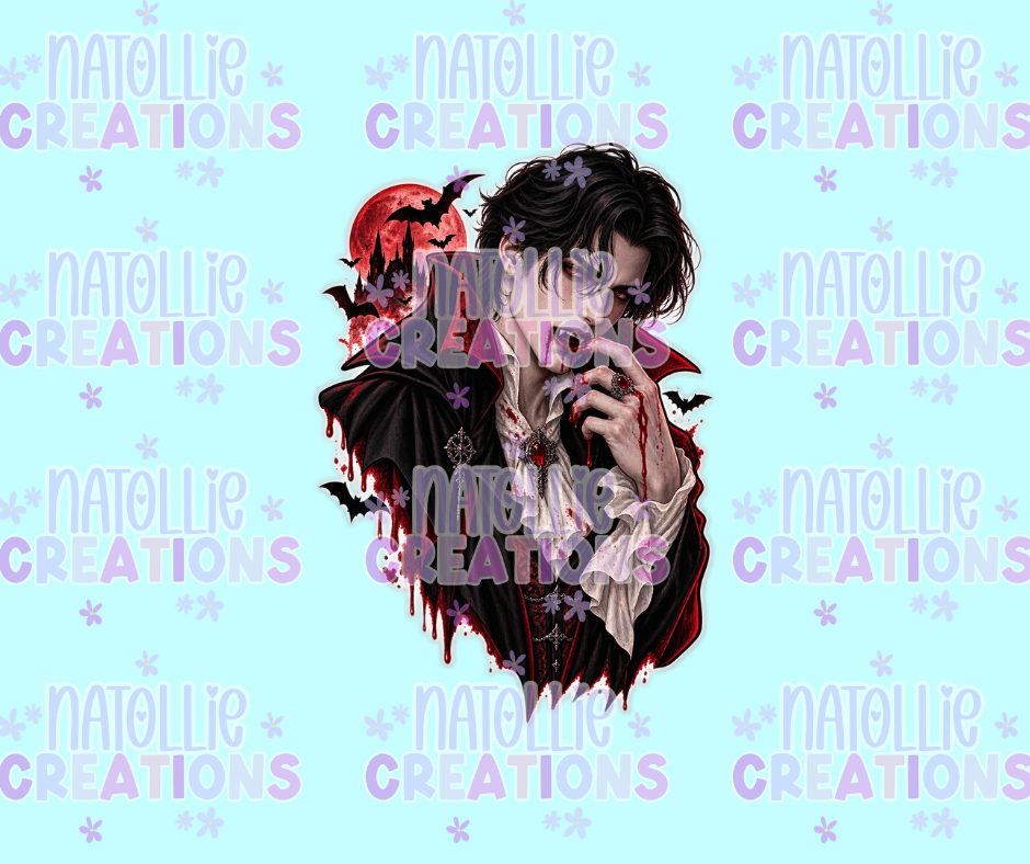 Gothic Vampire Die Cut Sticker
