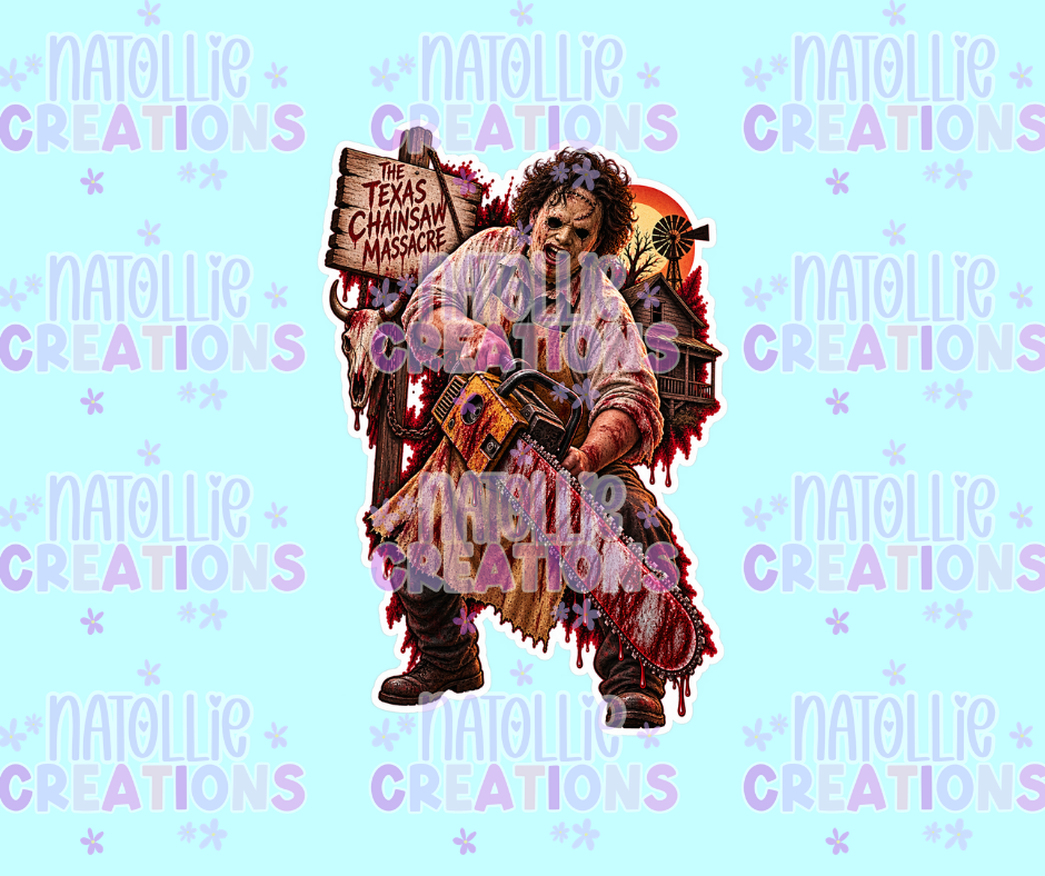 Chainsaw Dude Die Cut Sticker