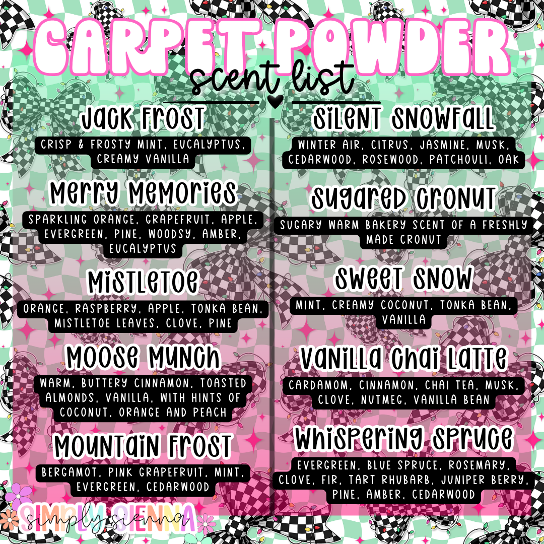 WINTER - Carpet powder & Mop water refresher - 7 oz, 16 oz, 16 oz refill, 1 oz