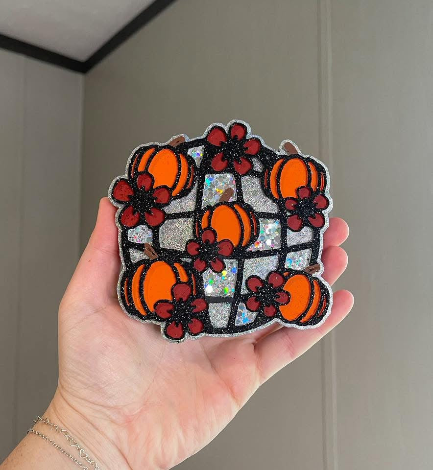 Floral Pumpkin Disco Freshie Silicone Mold