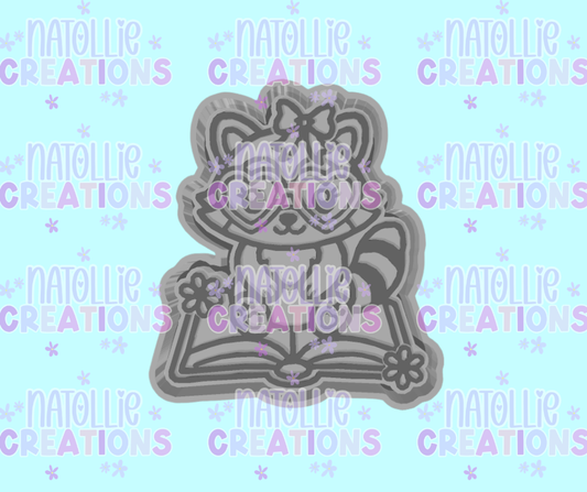 Bookish Raccoon Freshie Silicone Mold